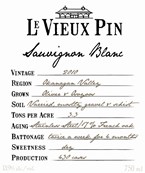 Le Vieux Pin Sauvignon Blanc 2010